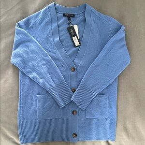 Banana Republic Blue Cashmere Cardigan Sweater. New with tags!